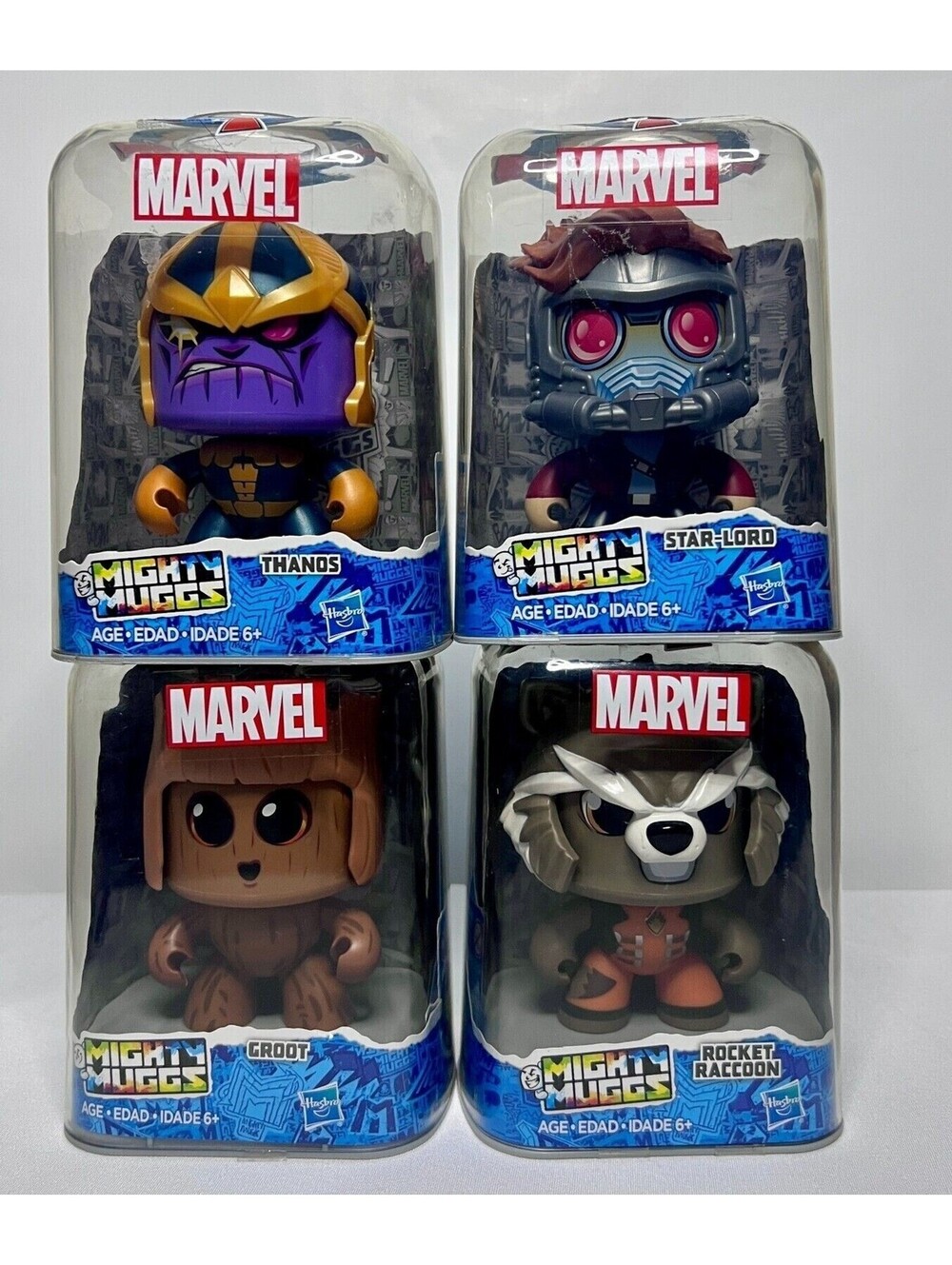Marvel Hasbro Mighty Muggs Guardians Of The Galaxy Lot Of 4
